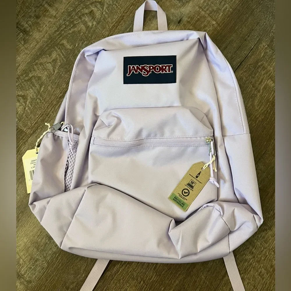 jansport backpack pastel lilac Cross Town Plus front utility pocket with organizer Jansport | Accessories | Jansport